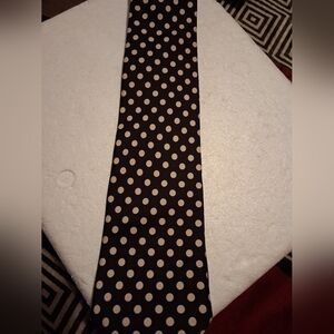 bert pulitzer purple and creme  polka dot silk tie #polkadot #silk #tie.